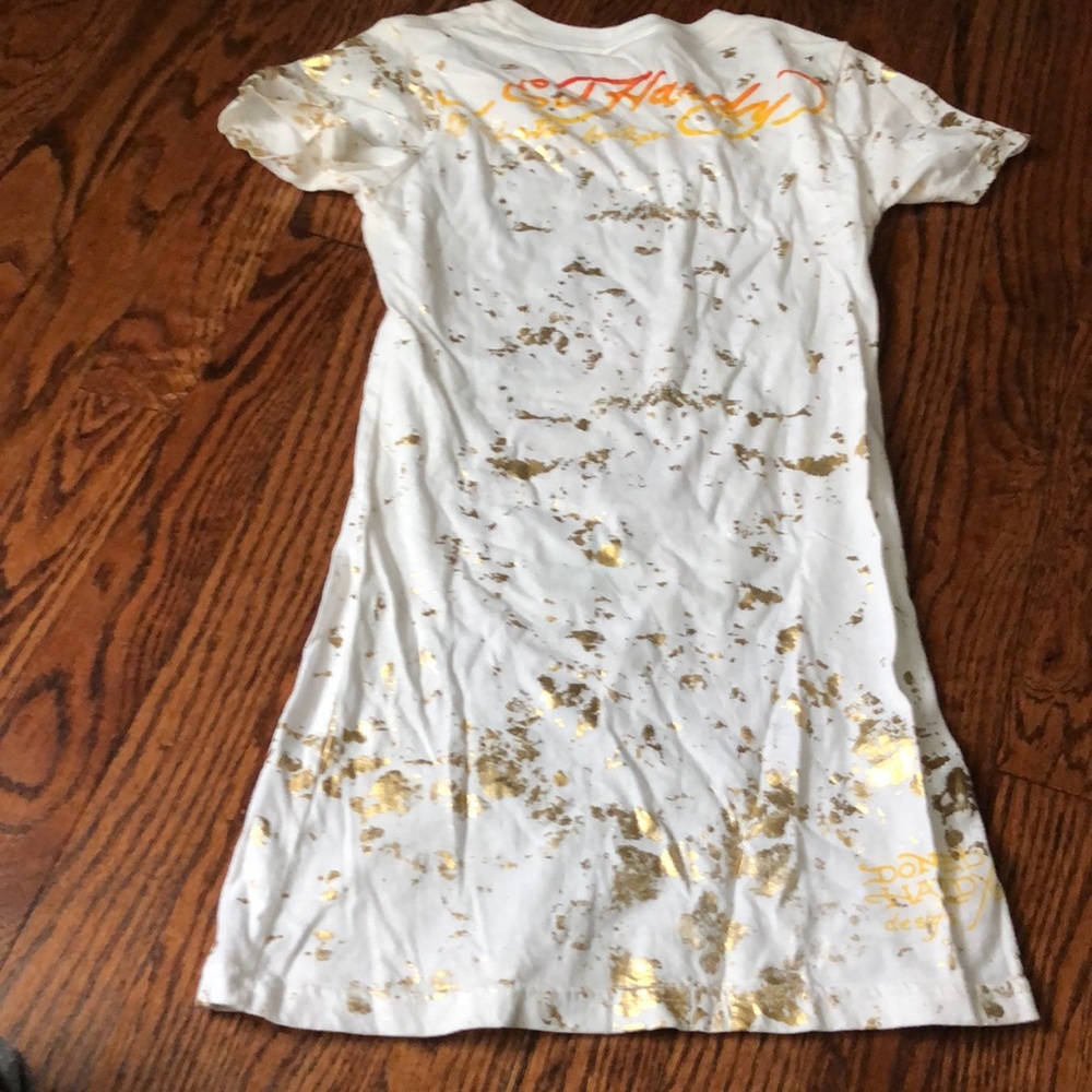 Girls Ed Hardy fitted t shirt by Christian Audigier - Picture 2 of 3